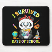 I Survived Six Seven Days Of School Cute Panda Stu Muismat (Voorkant)