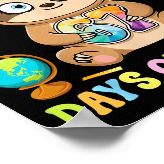 I Survived Six Seven Days Of School Cute Sloth Stu Poster (Hoek)