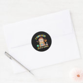I Survived Six Seven Days Of School Cute Sloth Stu Ronde Sticker (Envelop)