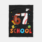 I Survived Sixty Seven Days Of School Funny Baseba Fleece Deken (Voorkant)