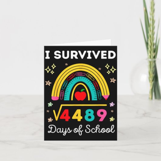 I Survived Square Root 4489 67 Days Of School Math Kaart (Voorkant)