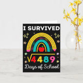 I Survived Square Root 4489 67 Days Of School Math Kaart (Gele Bloem)