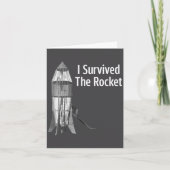 I Survived The Rocket Funny Apparel  Kaart (Voorkant)