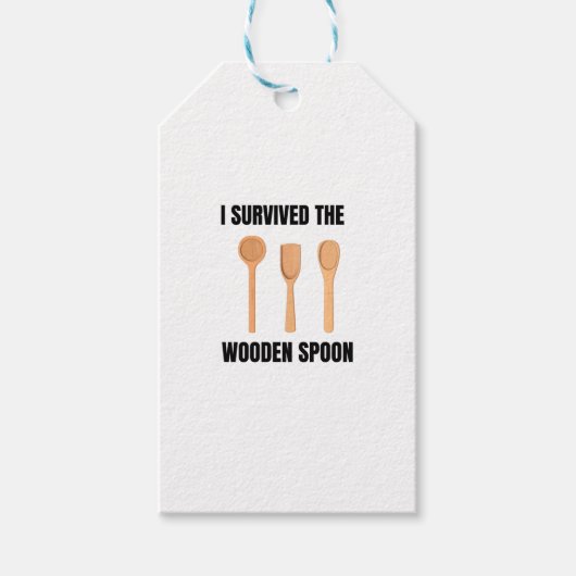 I survived the wooden spoon cadeaulabel (Voorkant)