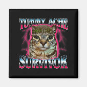 I Survived Today's Funny Tummy Ache Survivor Cat M Magneet (Voorkant)
