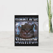 I Survived Today's Tummy Ache Funny Silly Cat Meme Kaart (Voorkant)