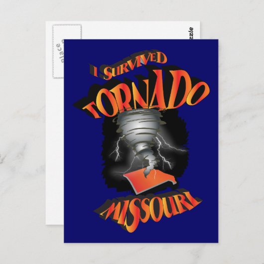 I Survived Tornado Missouri Briefkaart (Voorkant / Achterkant)