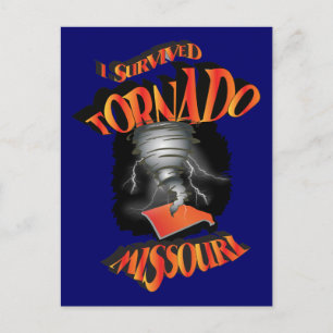 I Survived Tornado Missouri Briefkaart