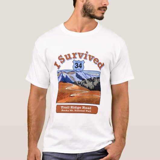 I Survived Trail Ridge Road, Colorado T-shirt (Voorkant)