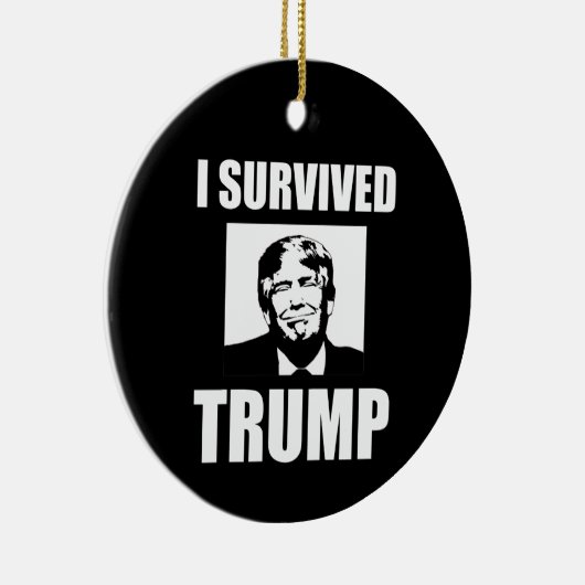 I Survived Trump 2020 Election Anti-Trump Keramisch Ornament (Rechts)