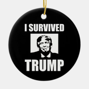 I Survived Trump 2020 Election Anti-Trump Keramisch Ornament