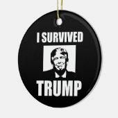 I Survived Trump 2020 Election Anti-Trump Keramisch Ornament (Links)