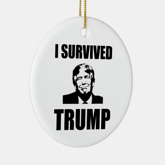 I Survived Trump 2020 Election Anti-Trump Keramisch Ornament (Rechts)