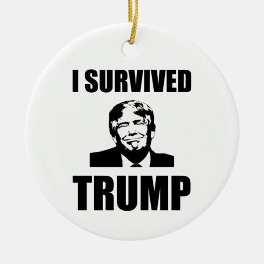 I Survived Trump 2020 Election Anti-Trump Keramisch Ornament (Voorkant)