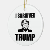 I Survived Trump 2020 Election Anti-Trump Keramisch Ornament (Links)