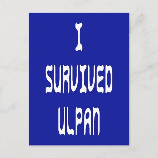 I Survived Ulpan Briefkaart (Voorkant)