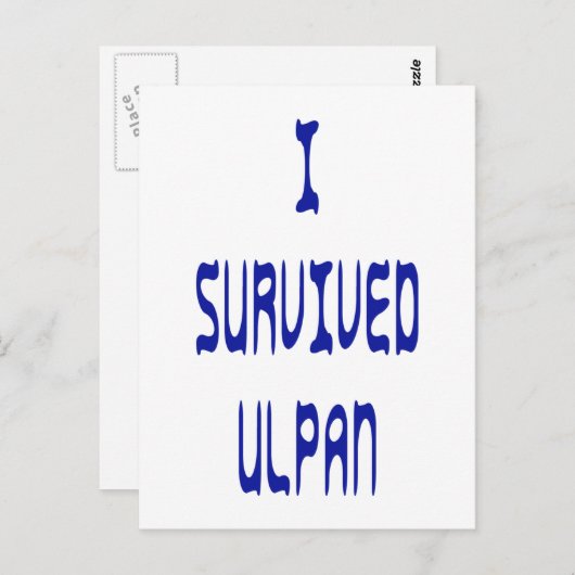 I Survived Ulpan Briefkaart (Voorkant / Achterkant)
