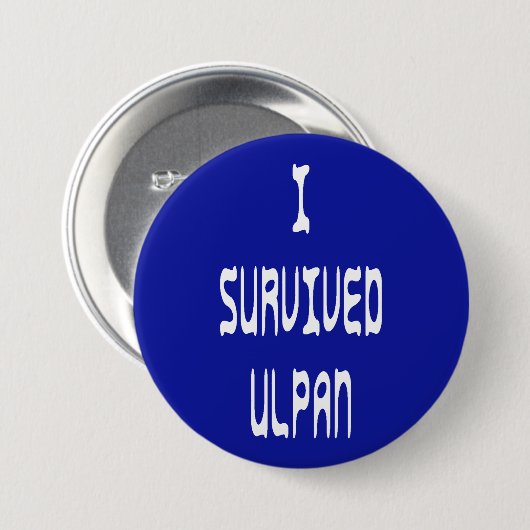 I Survived Ulpan Ronde Button 7,6 Cm (Voorkant /achterkant)