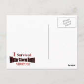 I Survived Winter Storm NEMO Briefkaart (Achterkant)