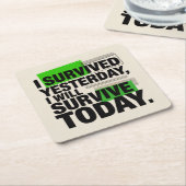 I Survived Yesterday, I Will Survive Today Kartonnen Onderzetters (Schuin)