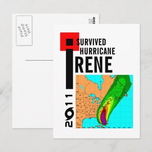 I Surviving Hurricane Irene Briefkaart (Voorkant / Achterkant)