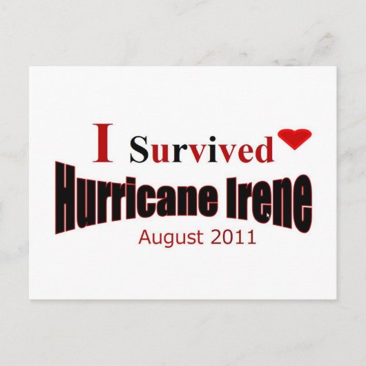 I Surviving Hurricane Irene Briefkaart (Voorkant)