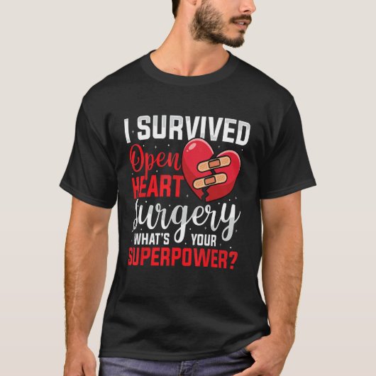 I Surviving Open Heart Surgery Open Heart Chirurgi T-shirt (Voorkant)