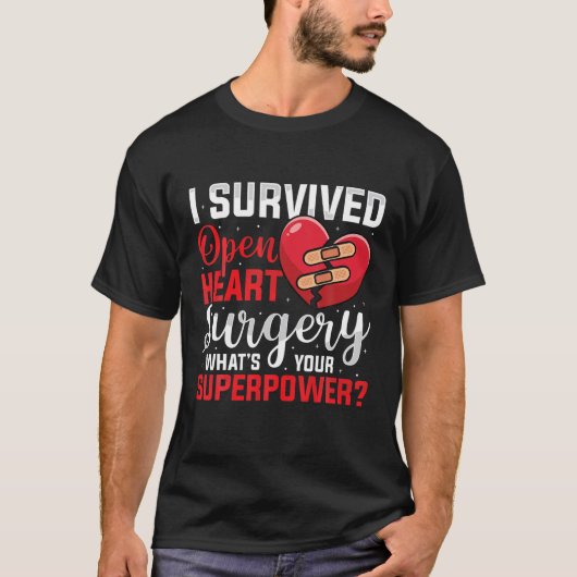 I Surviving Open Heart Surgery Open Heart Chirurgi T-shirt (Voorkant)