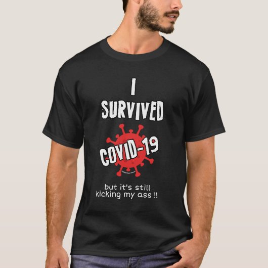 I SUVIVED COVID (2) T-SHIRT (Voorkant)