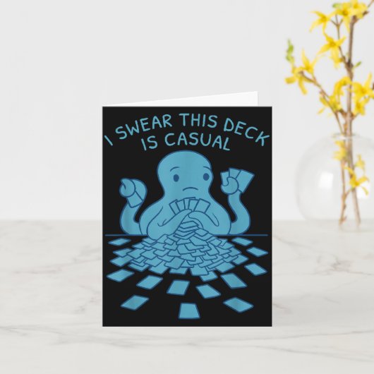 I Swear This Deck Is Casual Funny Tabletop Gamer Q Kaart (Gele Bloem)