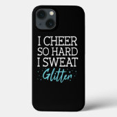 I Sweat Glitter Cheerleading Cheerleader Case-Mate iPhone Case (Achterkant)