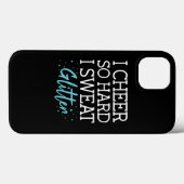 I Sweat Glitter Cheerleading Cheerleader Case-Mate iPhone Case (Achterkant (horizontaal))