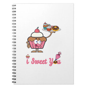 I Sweet You met een Cupcake Notitieboek