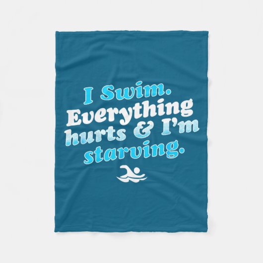 I Swim Funny Swimmer Quote  Fleece Deken (Voorkant)