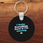 I Swim Funny Swimmer Quote Sleutelhanger (Voorkant)