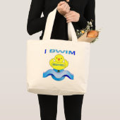 I Swim Grote Tote Bag (Voorkant (product))