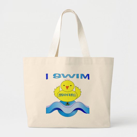 I Swim Grote Tote Bag (Voorkant)