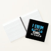 I Swim Like A Girl Try To Keep Up - Funny Swimming Notitieboek (Binnen)