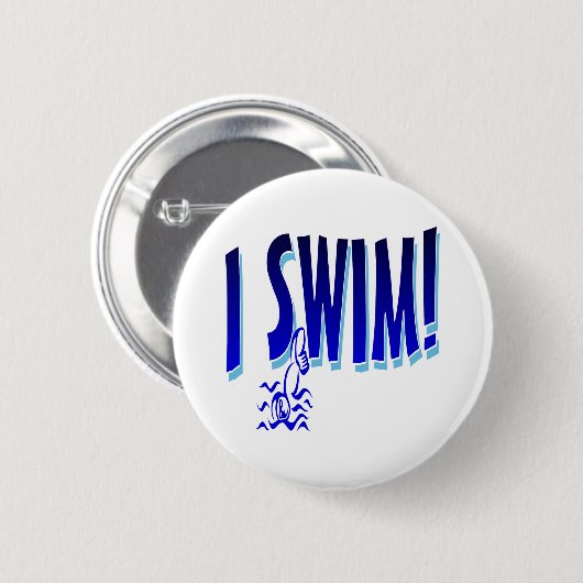 I Swim Ronde Button 5,7 Cm (Voorkant /achterkant)
