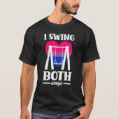 I Swing Both Ways Funny Bi Pride Flag Bisexual T-shirt (Voorkant)