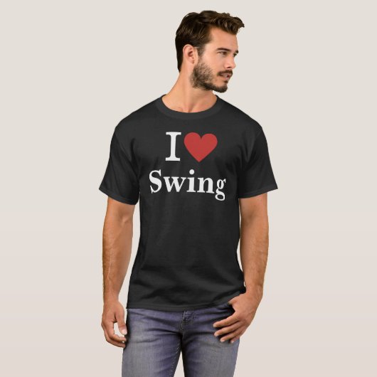 I ❤️ Swing CUSTOM Mannen T-shirt (Voorkant volledig)