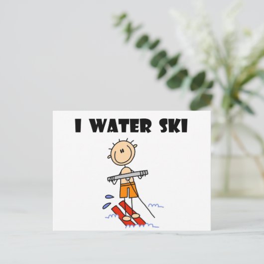 I T-shirts en giften voor de waterskki Briefkaart (Staand voorkant)