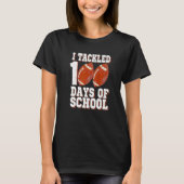I Tackled 100 Day Of School Football Boy 100th Day T-shirt (Voorkant)