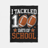 I Tackled 100 Day Of School Funny 100th Day School Fleece Deken (Voorkant)