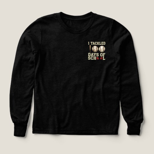 I Tackled 100 Days of School, Baseball Design (Voorkant)