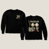 I Tackled 100 Days of School, Baseball Design (Voorkant /achterkant)