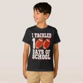 I Tackled 100 Days Of School FC 100th Day Bo T-shirt (Voorkant volledig)