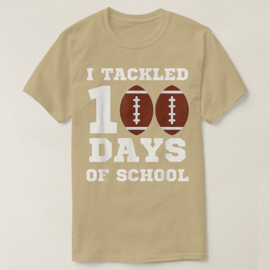 I Tackled 100 Days Of School Football 100th Day Gi T-shirt (Design voorkant)
