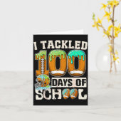 I Tackled 100 Days Of School Football Ice Cream Dr Kaart (Gele Bloem)