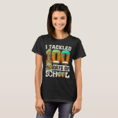 I Tackled 100 Days Of School Football Ice Cream Dr T-shirt (Voorkant volledig)